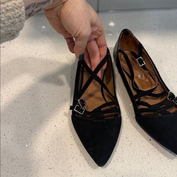 Next Black Strappy flats size 8 - Picture 3 of 8